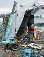 屋上塔の倒壊 看板事故